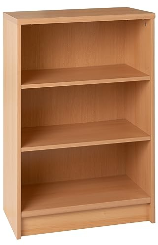 Home4You Bücherregal mit 3 Fächern - Buche - 54 x 86 x 34 cm - Aktenregal Standregal Wohnzimmerregal