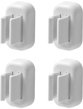 4PCS Portaspazzolino da denti montato a parete, organizzatore di spazzolino elettrico autoadesivo per bagno, supporto multifunzione impermeabile per dormitorio, armadio (bianco)