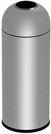 Mülleimer Außenmülleimer Offener Mülleimer Kommerzieller Mülleimer Büro 13 Gallonen / 50L Anwendbarer Parkladengang Außenmülleimer (Farbe: Silber