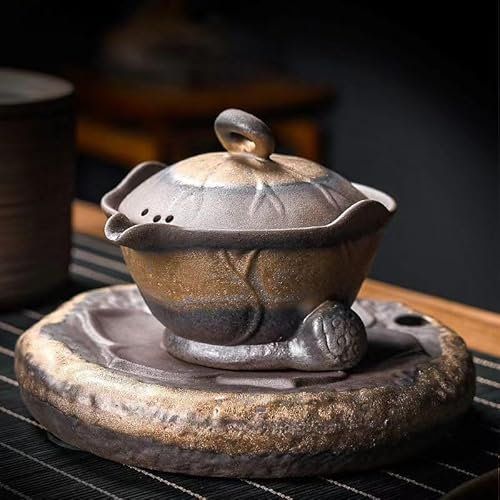 kaixiaochai Tasses à thé en Chine, Pots en poterie Brute saisis à la Main, Bols en céramique créatifs Faits à la Main, Grandes Machines à thé en Boue de Roche Ancienne, Services à thé Kung Fu.