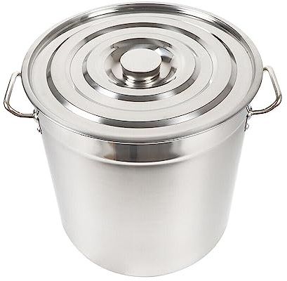 Edelstahl Suppentopf mit Deckel 70 Liter Edelstahl Kochtöpfe Groß Campingkochtopf Cooking Pot Gulaschkessel (70L)