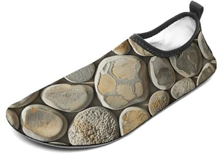 Wasserschuhe für Damen und Herren, schnelltrocknend, Aqua-Socken, Schwimmbad, Barfußschuhe, glatt, rund, Rock, Strandschuhe, Stil 2, 43/43.5 EU