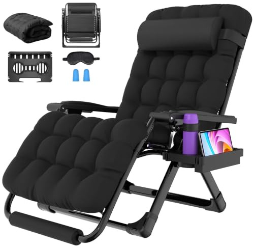 Suteck Oversized Zero Gravity Chair,500LBS 33In XXL Outdoor Recliner Chairs