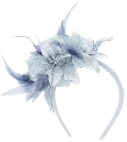 Fascinator Hüte für Damen Retro Schleier Hut Elegant Feder Mesh Tea Party Stirnband Brautschleier Hochzeit Kopfbedeckung Federkopfschmuck Stirnband Haarschmuck für Party Kirche Hochzeit (One Size)