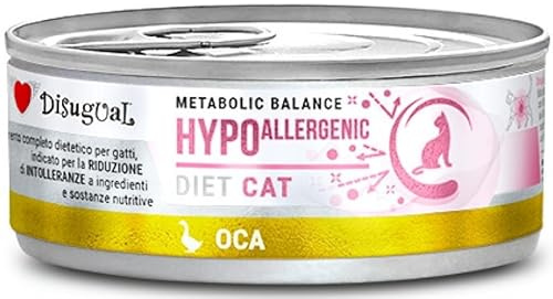 Disugual Dieta Gato Hipoalergénicos | Necesidades Nutricionales Especiales | Varios Sabores y Mezclas | (12x85Gr, Oca)