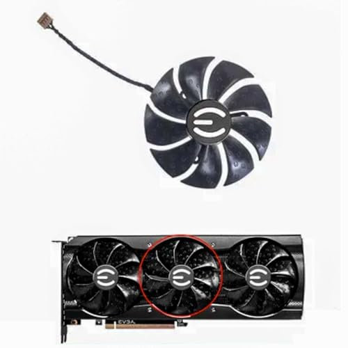 EVGA RTX 3070 3080 3090 XC3 ULTRA GAMING Replacement Fan (15mm depth) for EVGA Graphics Cards, Air Cooling, 12V, 4-Pin Graphics Card Cooler, VGA Card Replacement GPU Fan (Fan B (Brown Connector))