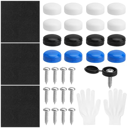 APOMOONS Viti per Targa con Tappi Kit di Montaggio,Viti M5 Viti per Targa per Il Fissaggio del Portatarga di Auto e Moto Viti per Targa Senza Telaio per Proteggere Le Targhe di Licenza Viti Targa Auto