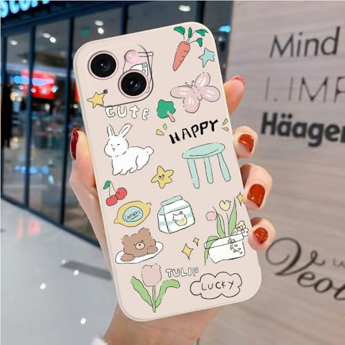 Bonita Funda Compatible con Motorola Moto G22 - Cómoda Case TPU Suave Blanca Dibujos Animales Cover