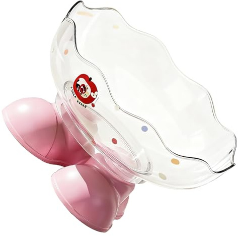 PEPWE Bol à bonbons décoratif de Noël de grande capacité - Assiette à fruits pour festival, rassemblements - Matériaux ABS - Support pour collations - Présentoir de biscuits de Noël