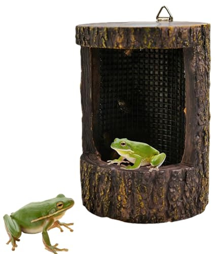 Generisch Reptilien-Futternapf – Baumstumpf-Design, ausbruchsicherer Futternapf mit Wandhalterungshaken | Terrarium-Lebensraumzubehör für Bartagamen, Geckos, Frösche und kleine exotische Haustiere
