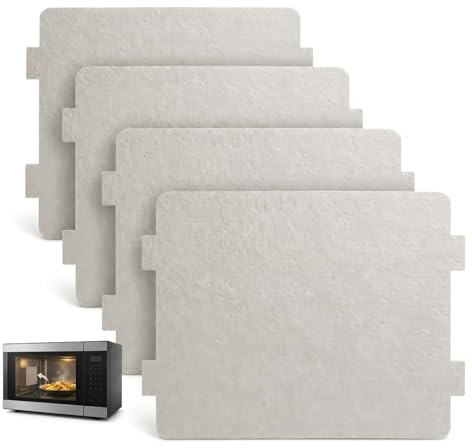 4 Piezas Placa Mica Microondas 118 x 100 mm, Placa de Mica para Microondas, Mica Microondas, Cubierta de Guía de Onda, Accesorios Microondas, Repuesto para Horno Microondas, Cocina Mantenimiento