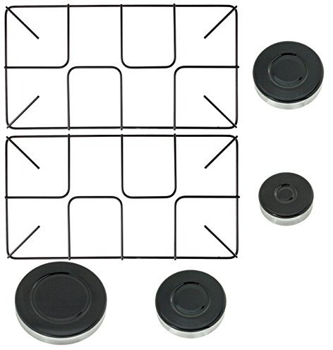SPARES2GO Flush Pan Support & Burner Kit for New World Oven Cooker Gas Hob (2 Grids + 4 Burners)