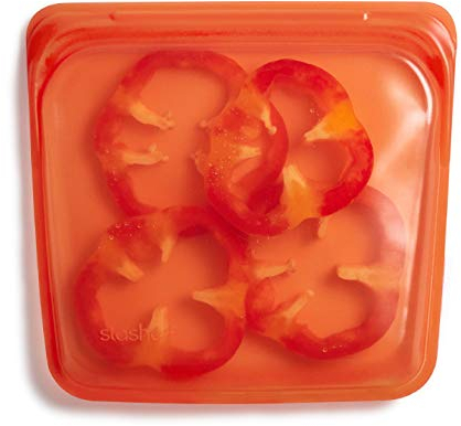 Stasher Lebensmittelbeutel aus wiederverwendbarem Silikon Citrus Sandwich zitrusgelb