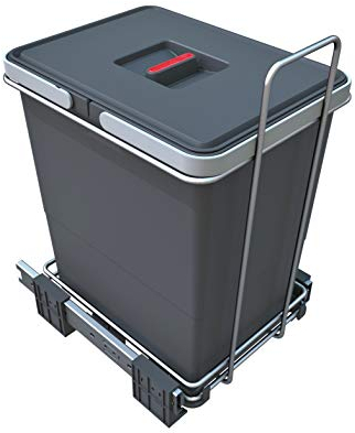 ELLETIPI 1954 Elletipi PF01 34C1 Removable Differential Bin for Base, Metal, Grey, 23x41x36 cm