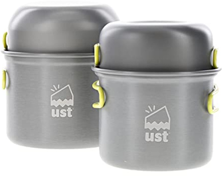 ust duo cook kit with Lightweight, compact, bpa free, anodized aluminum construction for camping, hiking, emergency and picnics