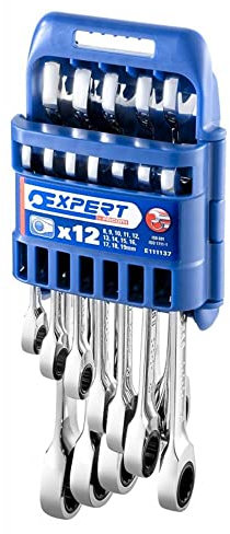 Juego de 12 llaves de carraca planas de 8 a 19 mm