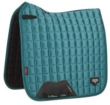 LeMieux Dressage Loire Classic Square Saddle Pad - Saddle Pads for Horses - Equestrian Riding Equipment and Accessories (Peacock - Large)