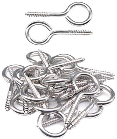 IMScrews Occhio viti 2-1/2 pollici 20Pcs 8/18 acciaio inossidabile Heavy Duty Lag Thread Eyebolt