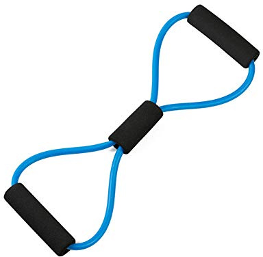 2pcs Yoga Gym Fitness Resistance 8 Wort Brust Expander Gummischlauch Pull Rope Workout Muskelelastische Bänder für Sportübungen (blau)