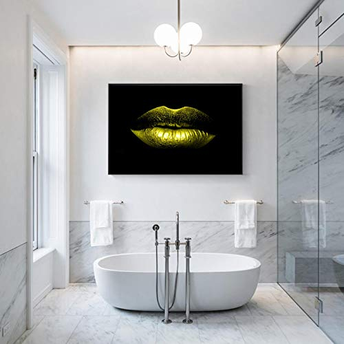 Leinwandbilder Zusammenfassung Sexy Lippen Wand Home Dekorative Leinwanddrucke Moderne Pop-Art Lippen Wandbilder für Wohnzimmer 40x60cm (16 x24) Ungerahmt