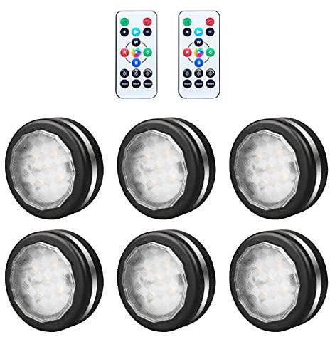 SOLUSTRE Rgb-nachtlampe Mit Fernbedienung Led-schrankleuchte Stimmungsleuchte Material Bohrfrei Zu Montieren Batteriebetrieben Für Wohnzimmer Schlafzimmer Küche Und Mehr