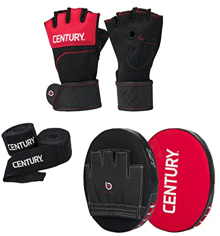 Century Partner Training Striker Combo - Including Punch Mitts, Gel Gloves, and Hand Wraps for Boxing, Martial Arts, and Cardio Fitness Workouts