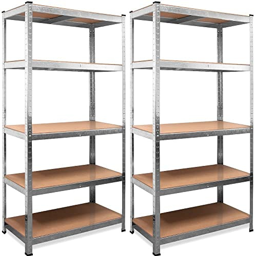 N.G. NICCOLAI - NICCO SHOP - SCAFFALE METALLO 5 RIPIANI IN MDF 90X40X180(H) CM. (2, Metallico)