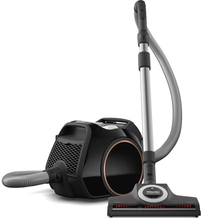 Miele Boost CX1 Cat & Dog - Bagless canister vacuum cleaner, lightweight, compact and corded with vortex technology, TurboBrush and HEPA AirClean filter, in Black/Rose