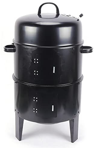 3-en-1 Double Gril Charbon de Bois Fumé Gril Pique-nique Rôti de Canard Saucisse Fumée Maison Commercial Extérieur Multifonctionnel Gril Fumé