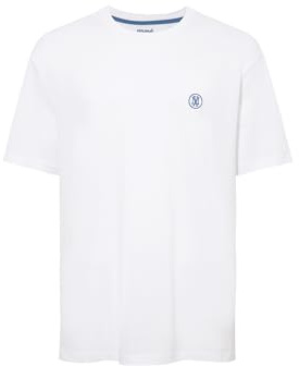 Mavi Dam logotyp broderi t-shirt T-shirt, vit, XL, Flerfärgad, XL