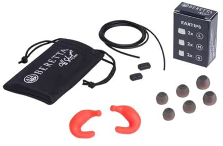 Beretta Silikon Ohrstöpsel Mini Headset E2 passiver Gehörschutz Jagd, Forst, Schießen (Grelles Orange)
