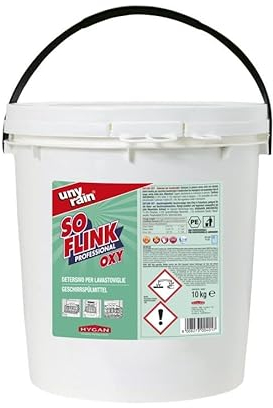 Maschinengeschirrspülmittel Pulver 1x10kg Eimer, mit Aktiv-Sauerstoff für gewerbliche & Haushaltsmaschinen im autom. Spülprozess
