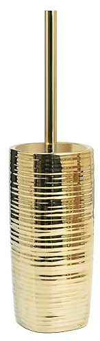 Gedy Kelly WC-Bürstenhalter, Keramik, Gold, 10,3 x 10,3 x 40 cm