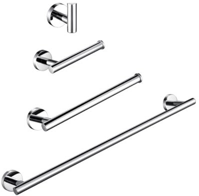 NevStp Toilettenpapierhalter aus gebürstetem Gold, Edelstahl, Wandhaken, Handtuchhalter, Küchen-Organizer, Badezimmer-WC-Zubehör, PC, 45 Set 45 cm