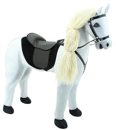 Haasenstrauch Sweety Toys 14347 Stehpferd zum Reiten- Plüschpferd Reittier Keine Montage erforderlich