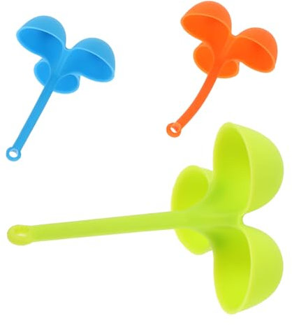 LABRIMP 3piezas Utensilio De Cocina Para Hervir Huevos Silicona Tres Rejillas Con Asa Fácil De Usar Para Vaporera y Horno De Colores Aleatorios