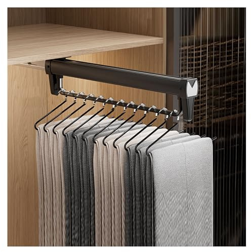 Porte-Pantalons Extractible, Cintre À Pantalons Extensible 30-55 Cm, Tringle À Vêtements for Placard, for Rangement De Vêtements De Pantalons De Garde-Robe,Capacité De Chargement 25 Kg(30cm/11.8inch)