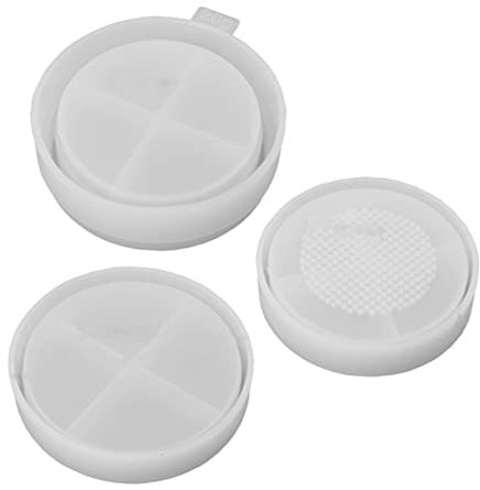 CORHAD Silikonformen 3 Stück Kosmetikbox Formen Für Lose Puderdosen Selbstgemacht Kreatives Basteln Epoxidharz Wiederverwendbar Für Make up Schmuck