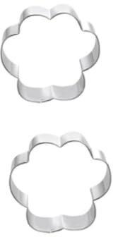 PAMINGONO 4piezas Cortadores De Galletas De Acero Inoxidable Forma De Huella De Perro De Herramienta De Repostería Para Decorar Pasteles y Galletas Cumpleaños Navidad y Días Especiales