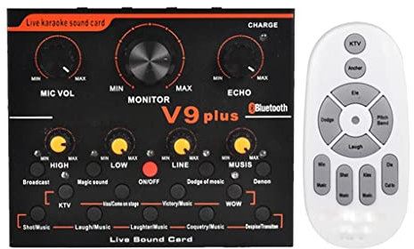 XRPOUXMTE Mixeur Audio Audio USB Carte Son Externe Casque Microphone Réseau Divertissement en Direct Anchor Live Carte Son