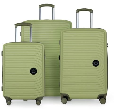 Hauptstadtkoffer Mitte - 3er Kofferset - Handgepäckskoffer 55 cm, mittelgroßer Koffer 68 cm + großer Reisekoffer 77 cm, Hartschale ABS, TSA, Kiwi