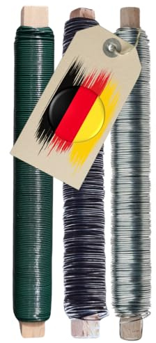 JK Trends Premium Wickeldraht Farben Mix 120 m - 3er Set ⌀ 0,65mm - Basteldraht für Blumen, Garten, Haushalt, Werkstatt, Hobby, Bastelspaß, langlebiges Werkzeug für viele Anwendungen