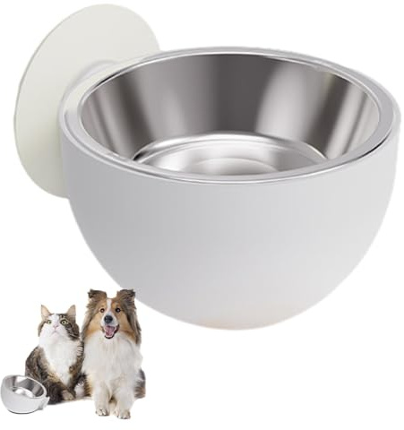 Support mural pour bol pour chien | Gamelle surélevée pour animaux de compagnie, bols magnétiques de nourriture pour chien, bol surélevé pour animaux de compagnie, bol pour chat monté fixe, passe au