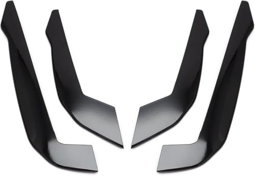 PAPEP Auto Frontspoiler für Ford Focus ST/ST-LINE MK4 2019 2020, Frontstoßstangen-Spoiler Frontstoßstange Splitter Diffusor Modifikation Frontschaufel Dekoration,A-Glossy Black