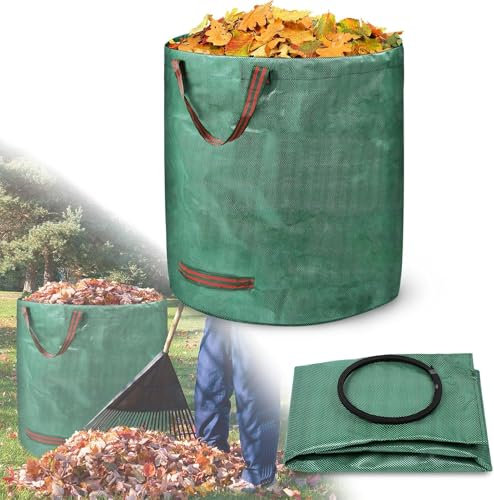 FIVMEN Gartensack Gartenabfallsack stabil 3x 500 Liter Laubsack Big Pack Grünschnittsäcke PP 150g/m² Gartenabfallsäcke UV-Schutz Reißfest Laubsäcke für Gartenabfälle