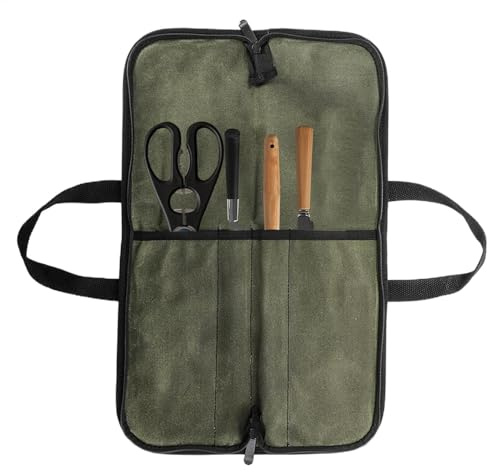 Chefs Knives Bag,Kitchen Cutter Carrying Case | Portable Waxed Canvas Knives Bag, Kitchen Tools Storage Carrying Case for Camping Travel