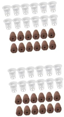 PartyKindom Ensembles Bloc Crèche Paniers Plateaux Tomate Osier pour Filet Poisson Usine Soi Système Pot Planteur Verser Cage Plantes Corbeille Décor Hors-Sol Terre De Coton Noir