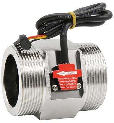 Sensore misuratore di portata DN20 DN30 G1 G1/2 G1/4 G3/4 Filettatura esterna da 1 pollice Misuratore di portata a turbina in acciaio inossidabile 304 Sensore di flusso d'acqua Hall NPN a impulsi per