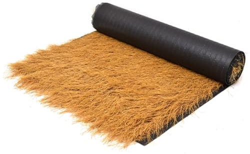 Techo de Paja Artificial Mexicano Techo De Paja Sintética, rollos de paja retardante simulada,Para Tiki, Bar, Cabaña, Hierba, Pato, Barco, Persianas, Rollos De Corredor, Techo De Paja Cu(Size:1x10m)
