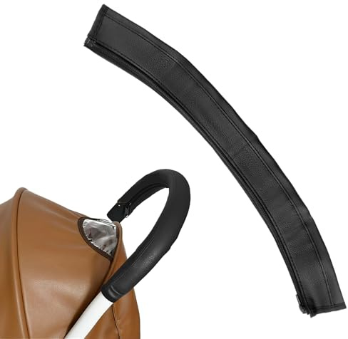Copri Maniglie Per Carrozzina In Pelle Di Pu Nero, Copertura Protettiva Bracciolo Passeggino, Accessorio Carrozzina Lavabile, Coprimaniglie Passeggino, Fodera Per Impugnatura Passeggino Comfort Grip